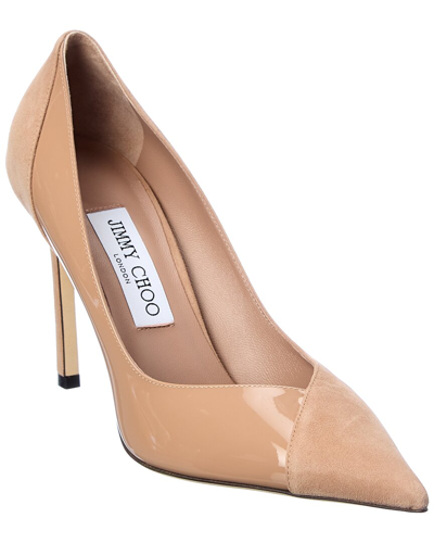 Jimmy Choo Cass 95 Suede Point-toe Pumps In Pink