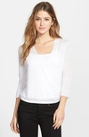 Nic + Zoe Plus Size 4-way Linen-blend Knit Cardigan In Paper White