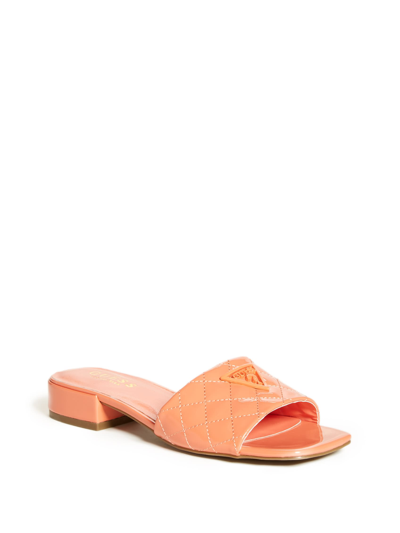 GUESS FACTORY Talia Triangle Logo Heel Slides 