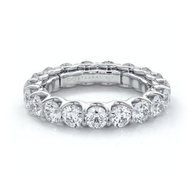 The Eternal Fit 14k 3.96 Ct. Tw. Eternity Ring In Silver