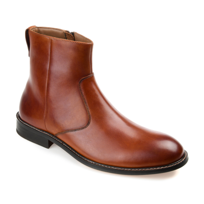 Thomas & Vine Men's Faust Plain Toe Ankle Boot In Brown