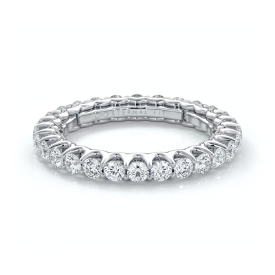 The Eternal Fit 14k 1.36 Ct. Tw. Eternity Ring In Silver