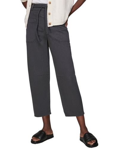 Whistles Rope-belted High-rise Tapered Stretch-denim Trousers In Nocolor