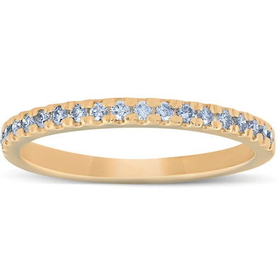 Pompeii3 1/4 Ct Lab Grown Diamond Ex3 Wedding Ring 10k Yellow Gold