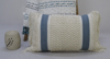 Vibhsa Decorative Striped Pillow With Loop Texture And Fringes In Multi