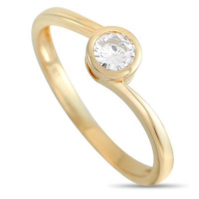 Non Branded Lb Exclusive 14k Yellow Gold 0.26 Ct Diamond Solitaire Ring