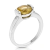 VIR JEWELS 1.30 CTTW CITRINE RING IN .925 STERLING SILVER WITH RHODIUM PLATING ROUND SHAPE