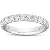 Pompeii3 1 1/2 Ct Diamond Wedding Ring 14k White Gold Stackable Anniverary Band In Silver