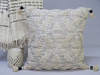 VIBHSA Beige Throw Pillow for couch