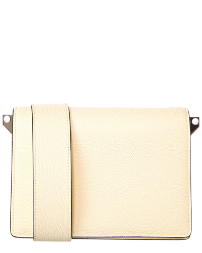 Valextra Swing Small Leather Shoulder Bag In White