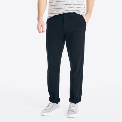 Nautica Mens Classic Fit Wrinkle-resistant Deck Pant In True Black