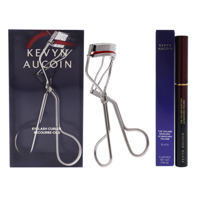 Kevyn Aucoin Eyelash Curler And The Volume Mascara Kit By  For Women - 2 Pc Kit 0.18oz Mascara - Blac In Blue