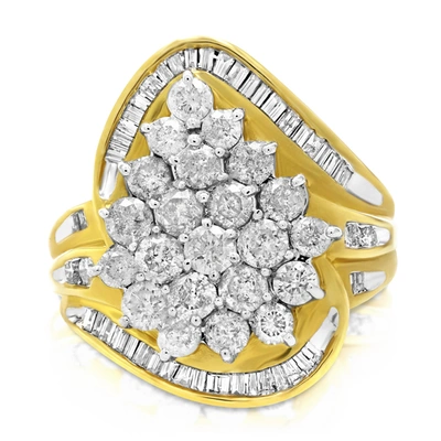 Vir Jewels 2.50 Cttw Diamond Pear Shape Cocktail Ring 14k Yellow Gold Bridal