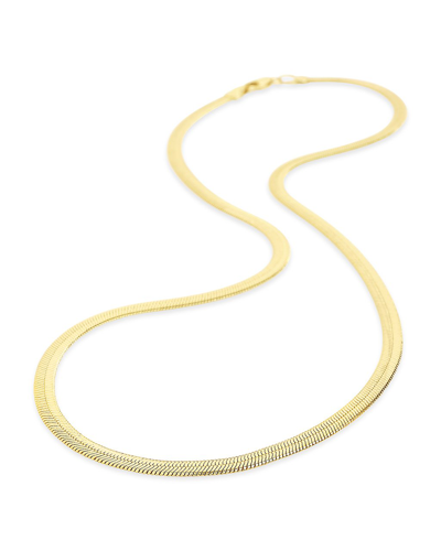 Sterling Forever Herringbone Chain In Gold