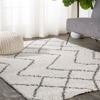 Jonathan Y Inca Moroccan Diamond Shag Area Rug In Beige