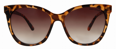 Suzy Levian Women's Brown Tortoise Square Lens Sunglasses In Purple