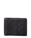 GUCCI Gucci Black Guccissima Leather Bi-Fold Wallet (Authentic Pre-Owned)