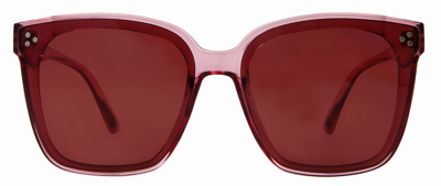 Suzy Levian Women's Light Pink Oversize Square Lens Silver Accent Sunglasses In Purple