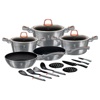 Berlinger Haus 17-piece Kitchen Cookware Set Moonlight Collection In Black