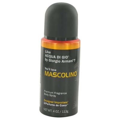 Parfums De Coeur 517802 4 oz Designer Imposters Mascolino Body Spray For Men In Black