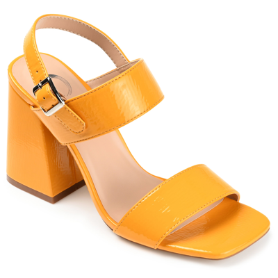 Journee Collection Women's Adras Block Heel Sandals In Orange