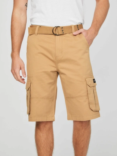 Guess Factory Karl Cargo Shorts In Brown