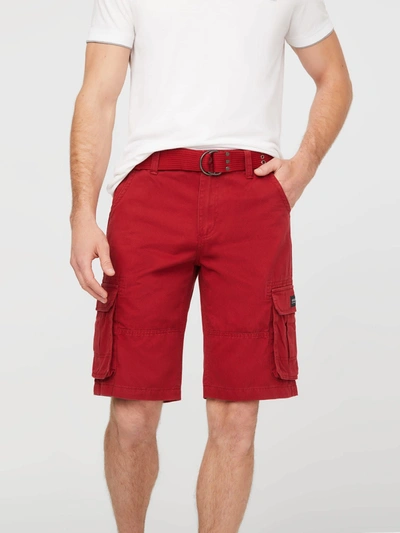 Guess Factory Karl Cargo Shorts In Red