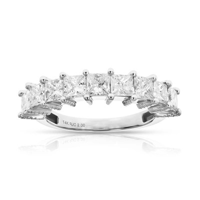 Vir Jewels 2 Cttw Princess Diamond Wedding Band In 14k White Gold