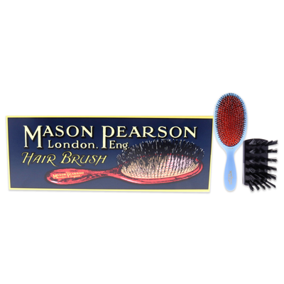 Mason Pearson Large Popular Bristle And Nylon Brush - Bn1 Blue By  For Unisex - 2 Pc Hair Brush And C In Multi