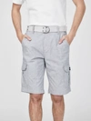 Guess Factory Terran Textured Chino Shorts In Grey