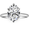 Pompeii3 3.13ct Certified Platinum Solitaire Oval Lab Grown Diamond Engagement Ring H/vs1 In White