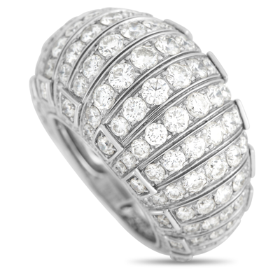 De Grisogono 18k White Gold 7.30 Ct Diamond Ring In Gold Tone,white