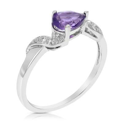 Vir Jewels 0.60 Cttw Purple Amethyst Ring .925 Sterling Silver With Rhodium Pear Cut 7x5 Mm