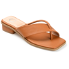 Journee Collection Mina Strappy Heeled Mule In Brown