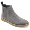 Vance Co. Marshon Vegan Suede Chelsea Boot In Grey