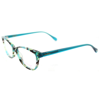 Lilly Pulitzer Lp Brynn Aq 51mm Womens Cat-eye Eyeglasses 51mm In Blue
