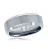 BLACKJACK BRUSHED AND POLISHED SILVER 8MM TUNGSTEN RING