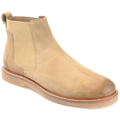 Thomas & Vine Men's Cedric Plain Toe Chelsea Boot Men's Shoes In Brown