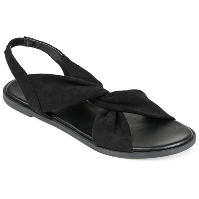 Journee Collection Collection Women's Tru Comfort Foam Deleece Sandal In Black