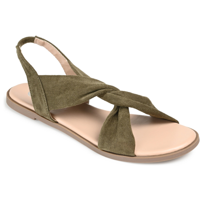 Journee Collection Collection Women's Tru Comfort Foam Deleece Sandal In Green