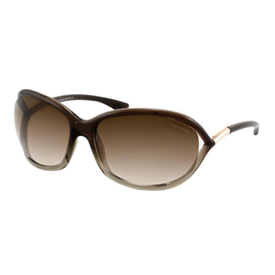 Tom Ford Jennifer Tf 8 38f Womens Oval Sunglasses In Brown