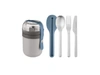 Berghoff Leo To-go Dual Lunch Box And Flatware Set In Grey