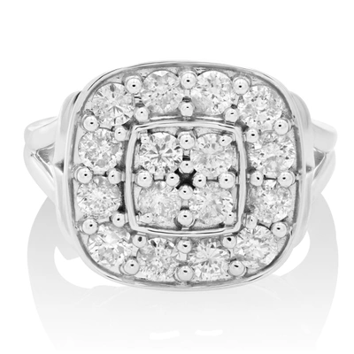 Vir Jewels 1.50 Cttw Diamond Engagement Ring Cushion Style 14k White Gold Bridal Wedding In Silver