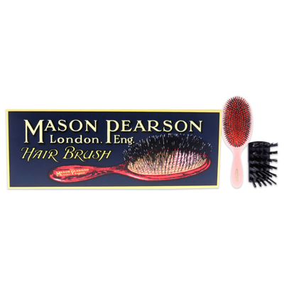 Mason Pearson Large Popular Bristle And Nylon Brush - Bn1 Pink By  For Unisex - 2 Pc Hair Brush And C In Multi