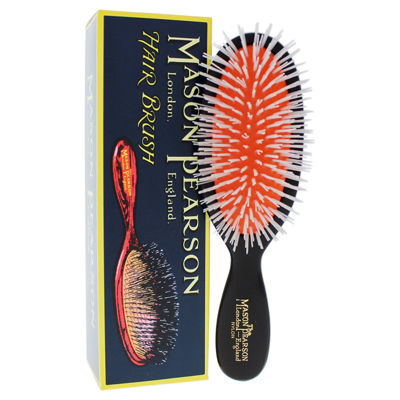 Mason Pearson Pocket Nylon Brush - N4 Dark Ruby By  For Unisex - 1 Pc Hair Brush And Cleaning Brush In Orange