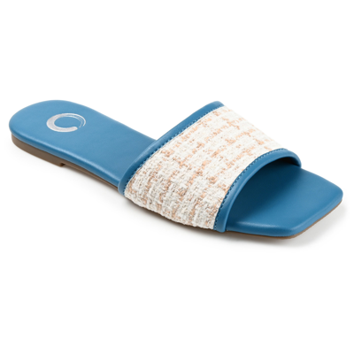 Journee Collection Women's Mikala Slide Sandal Women's Shoes In Blue