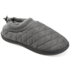 Vance Co. . Fargo Quilted Faux Fur Lined Slipper In Grey