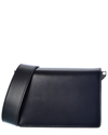 VALEXTRA SWING SMALL LEATHER & SUEDE SHOULDER BAG