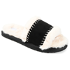 Journee Collection Mardie Faux Fur Slipper In Black