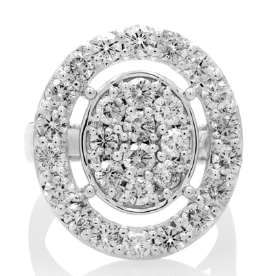 Vir Jewels 3 Cttw Diamond Engagement Ring Oval Composite 14k White Gold Bridal Wedding